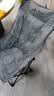 YTZ户外折叠躺椅加棉高背月亮椅露营椅子便携午休沙滩折叠凳钓鱼凳 绅士灰【全椅舒适加棉 坐躺四档调节】 全棉四档调节折叠椅 实拍图