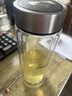 希诺抗菌玻璃杯双层防烫办公车载水杯男高档泡茶杯子XN-9303 360mL 实拍图