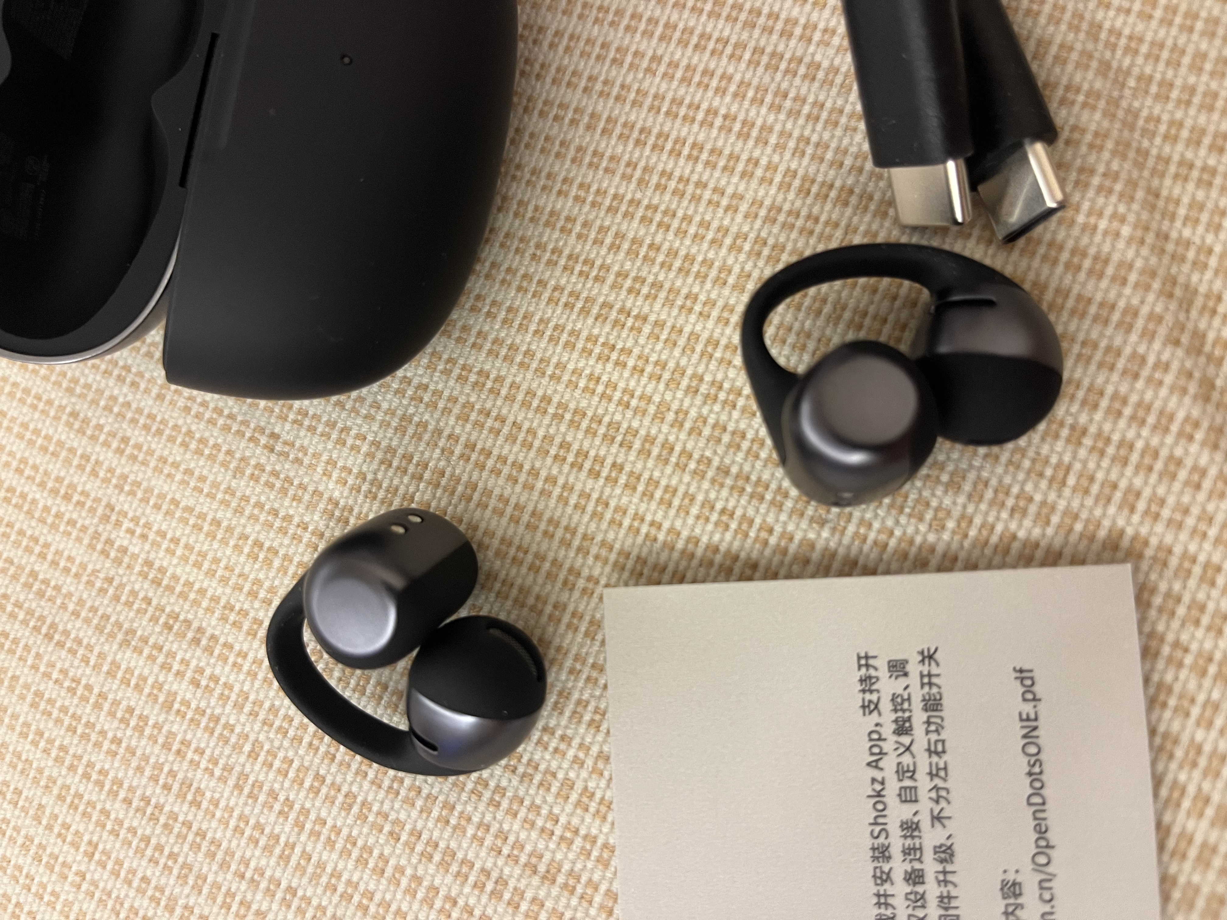 韶音（SHOKZ）OpenDots ONE动钛圈开放式蓝牙耳机耳夹式无线耳机运动跑步蓝牙耳机适用于苹果 E310 黑色 实拍图