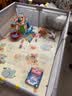 巧乐熊婴儿围栏地上爬爬垫围栏一体宝宝游戏围栏爬行垫客厅儿童防护栏 摩卡龙灰【内径150*180】+垫1.5CM+礼包 实拍图