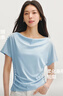 森马（Semir）陈都灵|短袖t恤女26夏短款一字肩荡领收腰氛围感上衣109326100005 实拍图