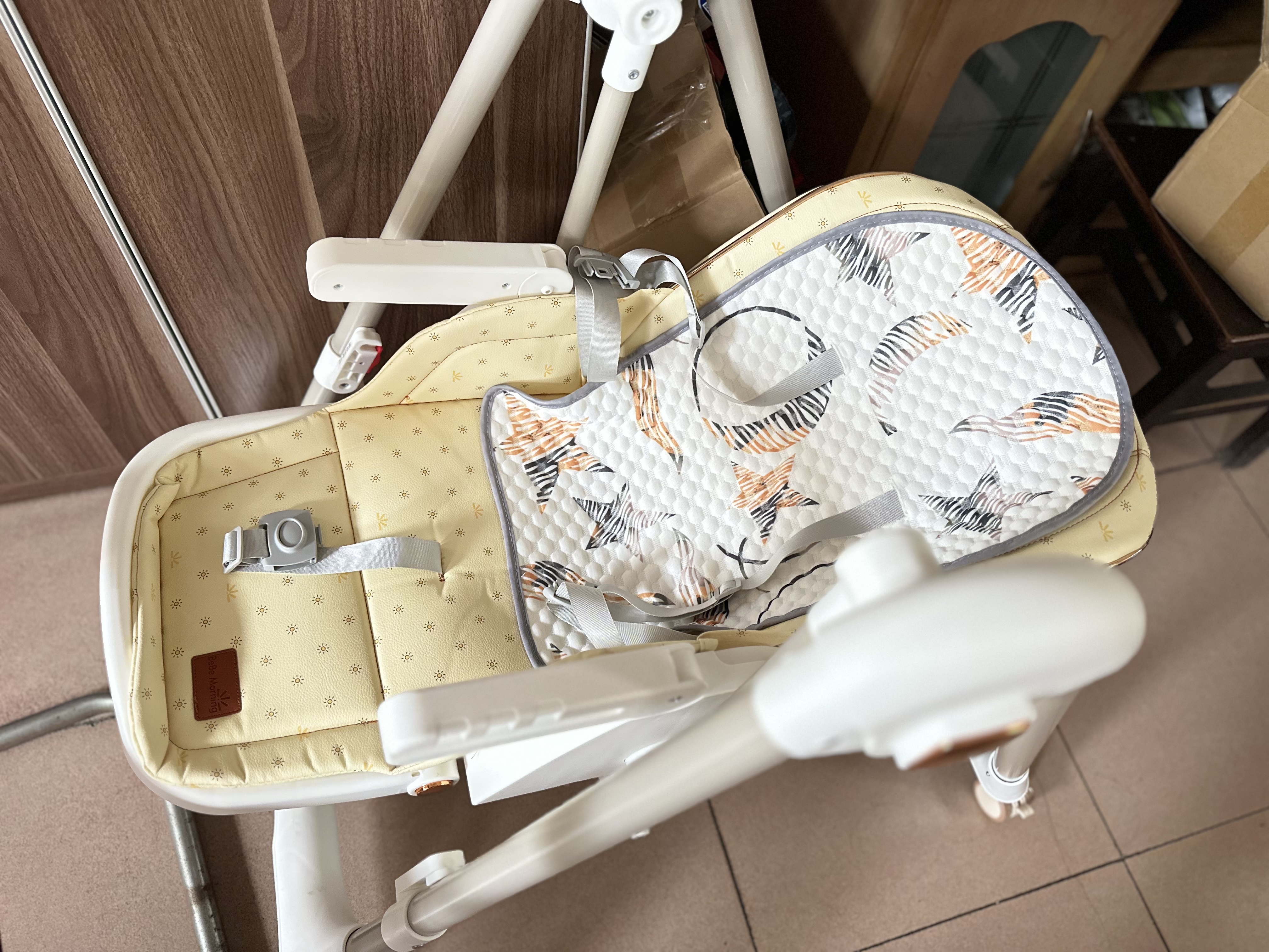 小主早安宝宝餐椅婴儿吃饭椅子可坐躺折叠餐桌椅家用轻便椅子 实拍图