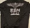 BOY LONDON【满天星】夏季男女同款短袖渐变烫钻印花时尚T恤N01107 黑色 M 实拍图