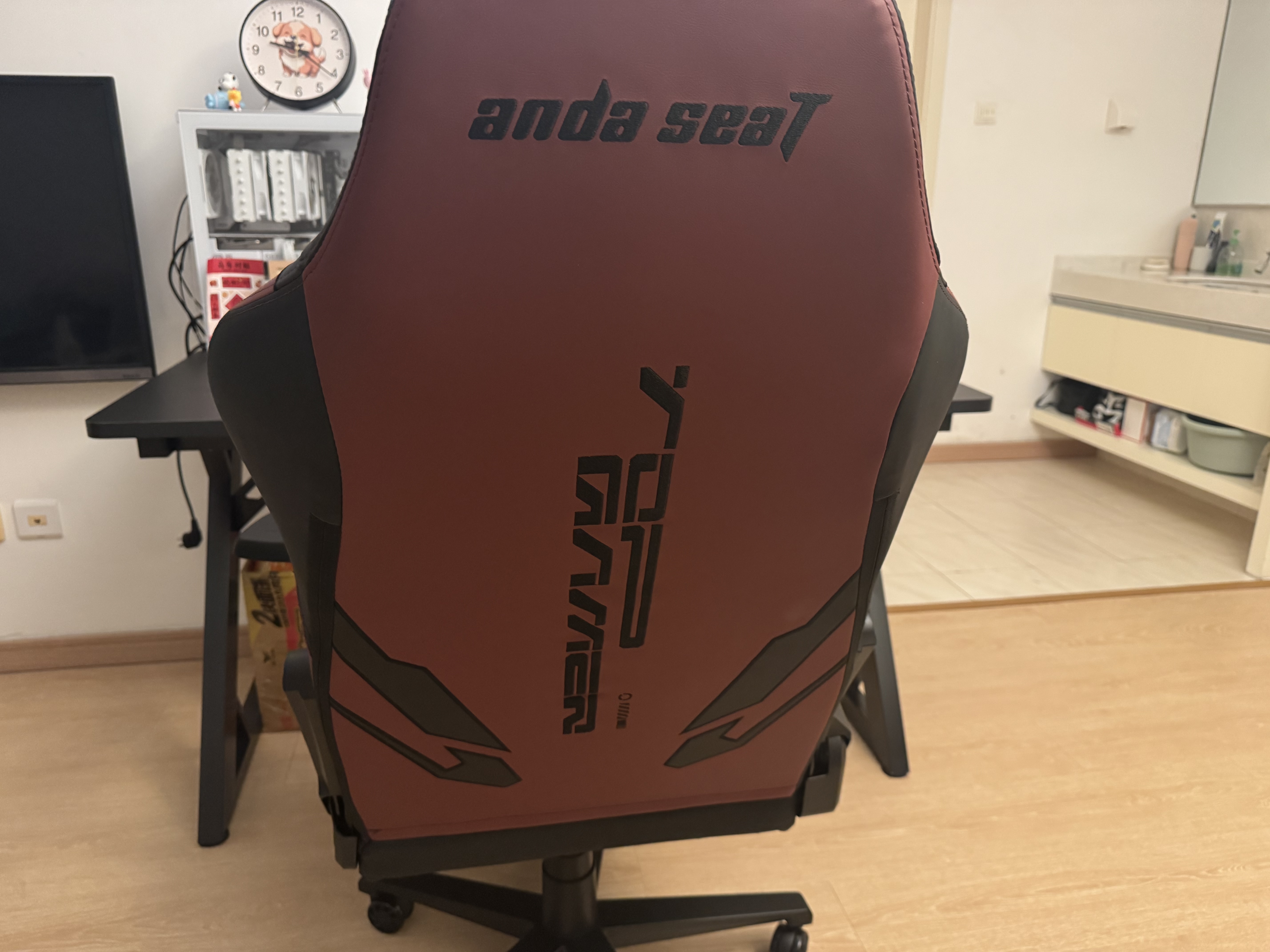 andaseaT安德斯特电竞椅电脑椅游戏椅 人体工学办公椅 战神Pro 玄红脚托 实拍图