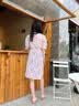 【头层牛皮】红蜻蜓凉鞋女夏季新款女鞋中年软底舒适坡跟防滑平底凉鞋女 WTK22097    米色 37 实拍图