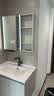 九牧（JOMOO）浴室柜陶瓷一体盆卫生间洗脸盆柜组合洗手盆卫浴洗漱台A2741升级 智能款 双侧灯|除雾 冷灰80cm 【无龙头】 实拍图