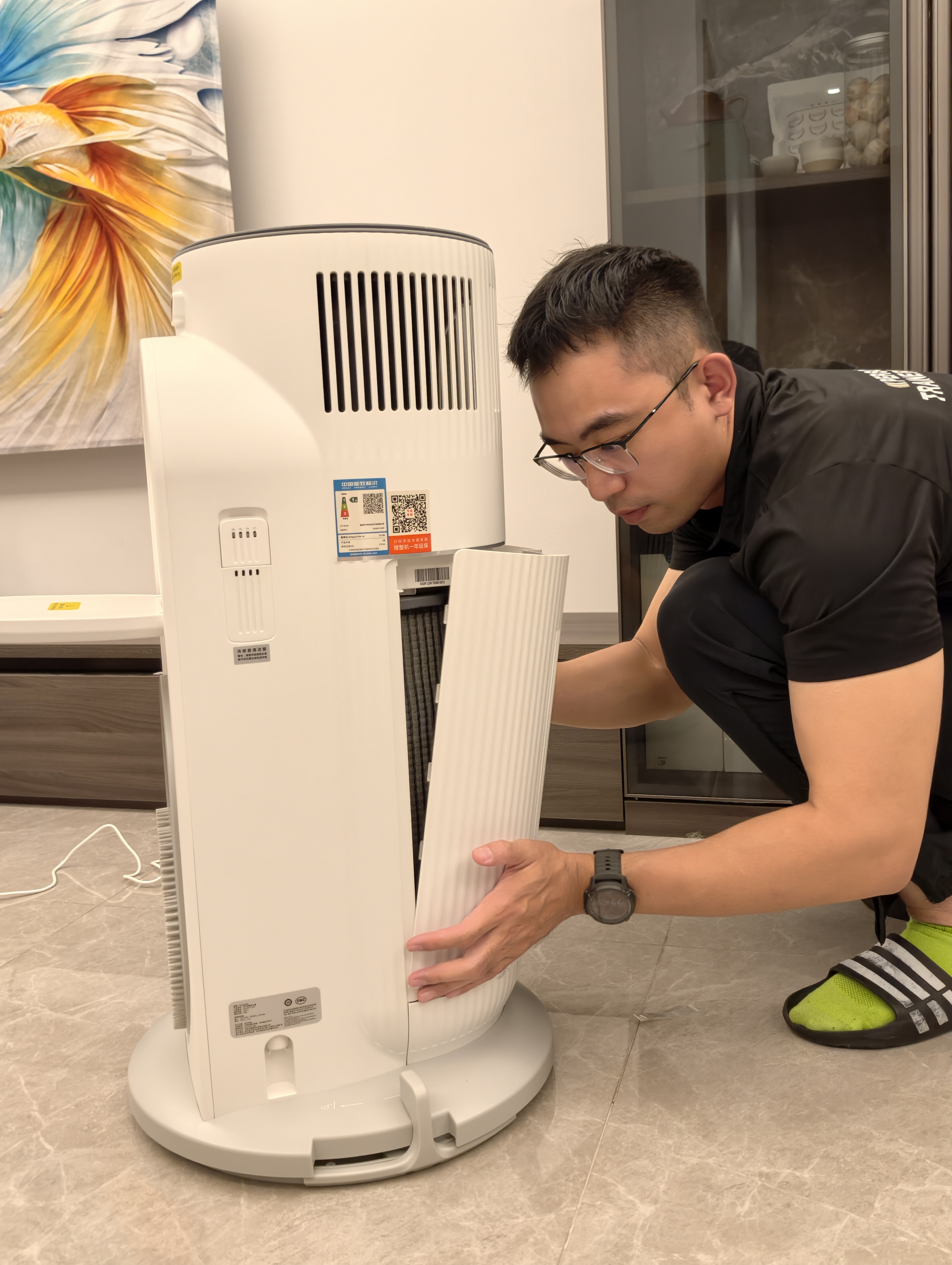 霍尼韦尔（Honeywell）宠物猫用空气净化器吸猫毛除甲醛异味过敏源杀菌消毒母婴级KJ520F-C22W霍哈宝H-Cat Hub 实拍图