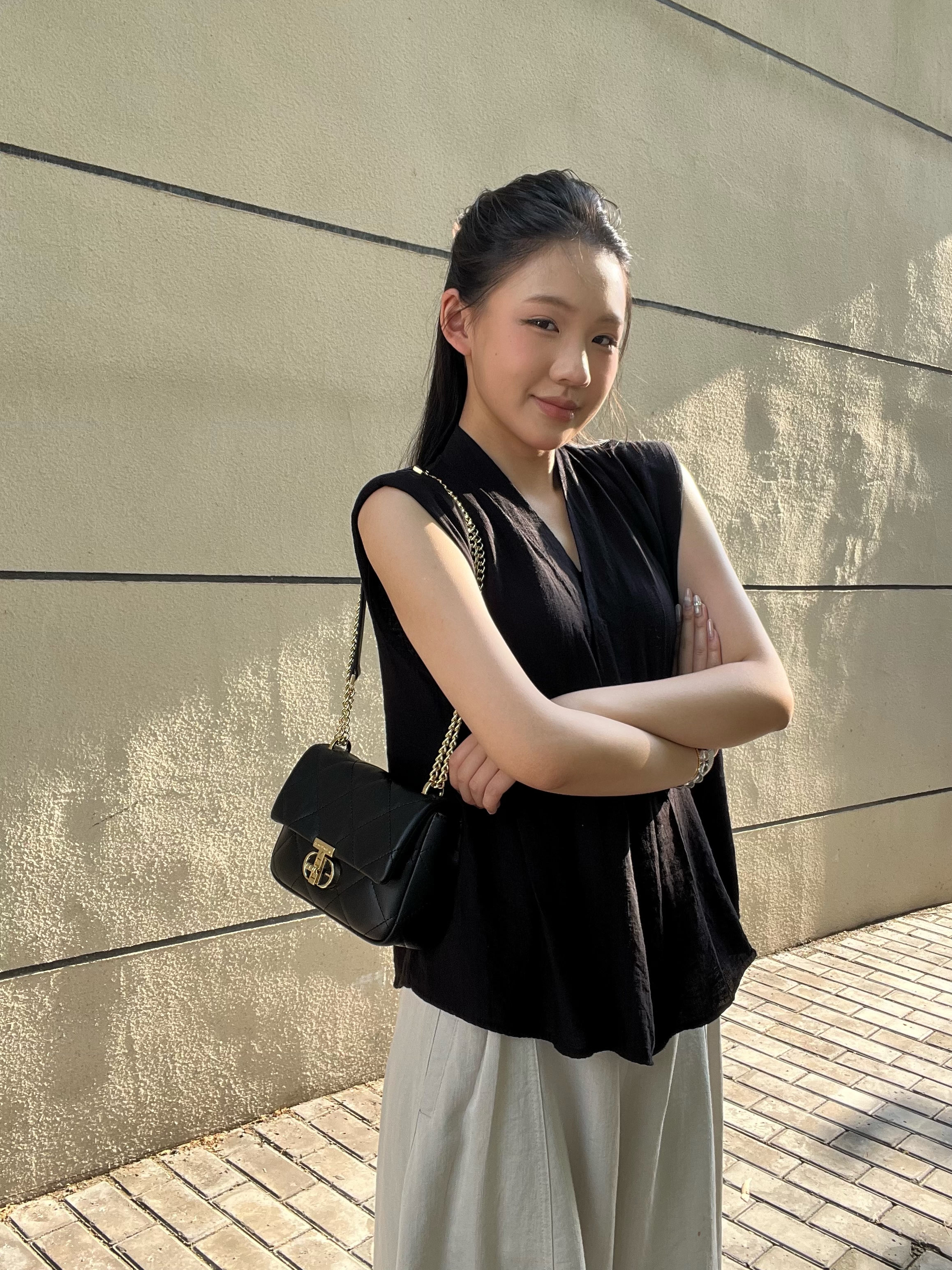 CinvaiKrose官方店小c&k包包女包2026新款斜挎包菱格链条包女生日礼物送女友 黑色Black【小号】送女友老婆女生走心 实拍图
