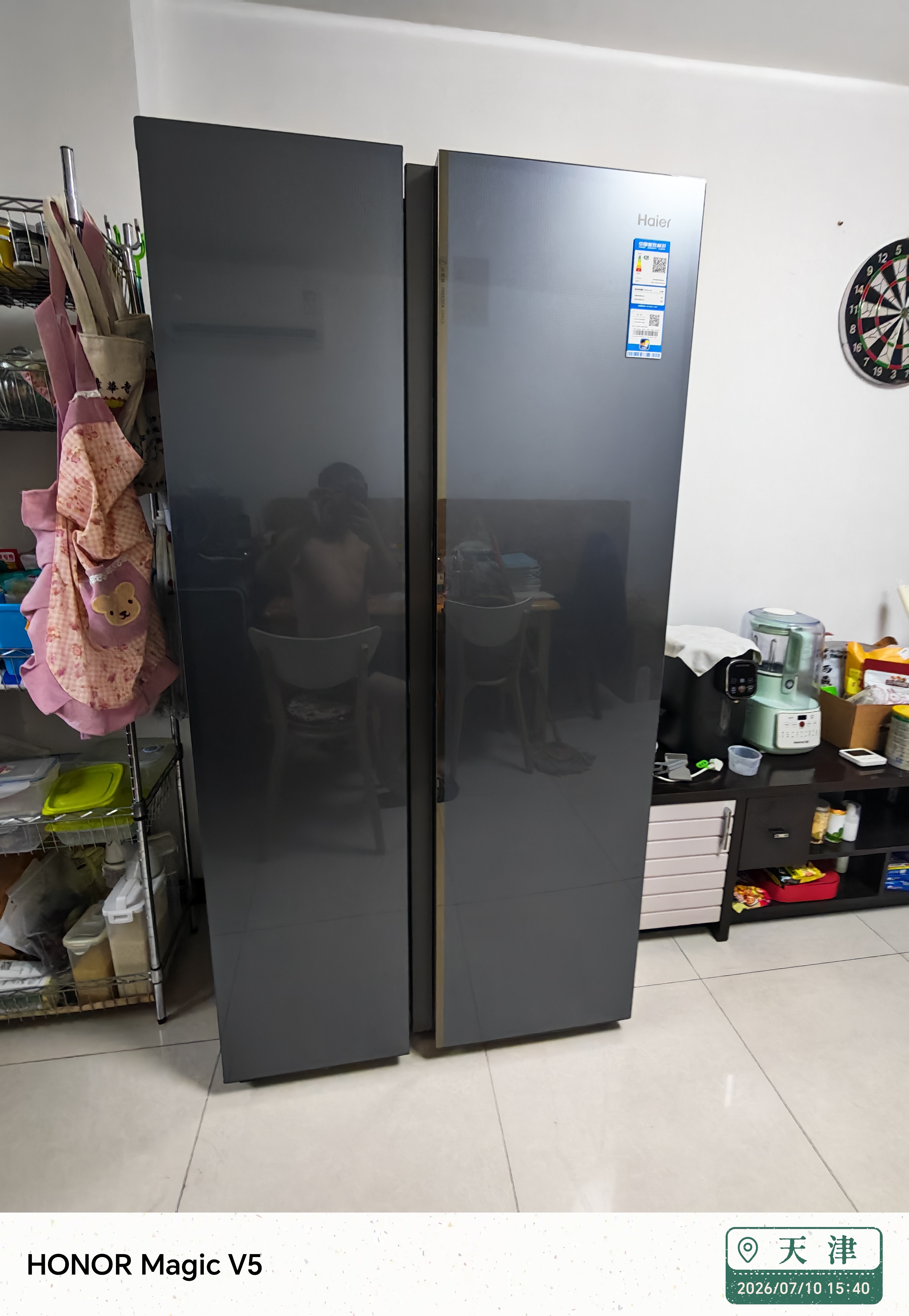 海尔冰箱519升双开门一级能效玻璃面板大冷冻风冷无霜家用大容量BCD-519WLHSSEDGM以旧换新补贴 实拍图