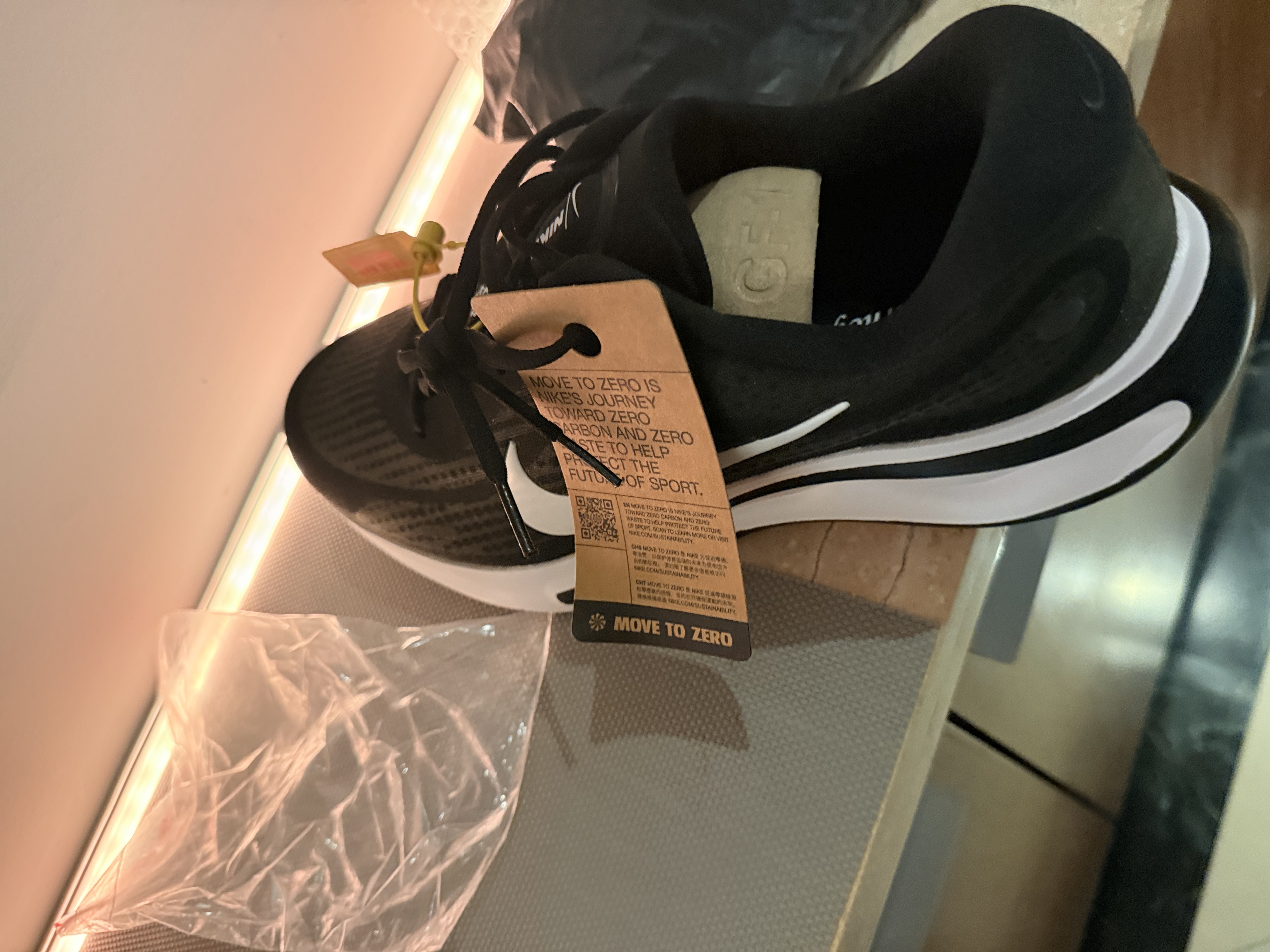 NIKE跑步鞋男子缓震透气JOURNEY RUN运动鞋FN0228-001黑白45 实拍图
