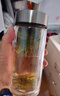 希诺（heenoor）双层玻璃杯男士办公泡茶杯送礼耐高温大容量水杯节日礼物礼盒 经典-适中适量345ml 实拍图