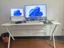 奥伦福特  电脑桌台式家用电竞游戏桌办公书桌简约书房写字桌子 简约白碳纤纹单桌-140*60 升级款电竞桌 实拍图