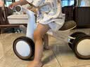 卡卡曼儿童平衡车1-3岁幼儿滑行车玩具宝宝四轮防侧翻滑步车婴儿溜溜车 卡其棕【金属车架+车座可调+闪光轮】 一岁小孩学步车平衡车滑滑车周岁生日礼物 实拍图