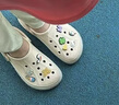 卡骆驰（CROCS）贝雅卡骆班洞洞鞋轻便耐磨一脚蹬休闲鞋女鞋时尚沙滩鞋|205089 冬日白/彩色-1LI(含智必星) 40 (250mm) 实拍图