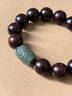 妍韵珠宝 15mm印度小叶紫檀手串 和田玉回纹转运珠文玩把件男女士佛珠手链 实拍图