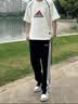 adidas情侣款休闲运动裤男女春季阿迪达斯官方轻运动 黑色/白色   M 实拍图