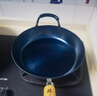 臻三环铁锅平底煎锅烤肉煎锅无涂层不易粘锅小平底锅辅食厨具 烤蓝木把 26cm 实拍图