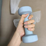 Keep哑铃女士健身家用彩色浸塑环保手铃亚铃全身塑形樱粉1kg*2 实拍图