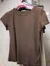 德玛纳【轻薄舒适】春季简约风圆领网纱短袖藏肉显瘦小个子t恤女高级感 实拍图