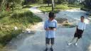 英博伦青少年短袖套装夏季男大童纯棉睡衣中学生家居服套240浅兰 175 实拍图