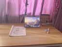馨美凯电脑桌台式家用简易书桌办公桌简约现代工作台租房卧室学习写字桌 【单桌1.6cm厚桌面】白架+浅胡桃 长100cm*宽60cm*高74cm 实拍图