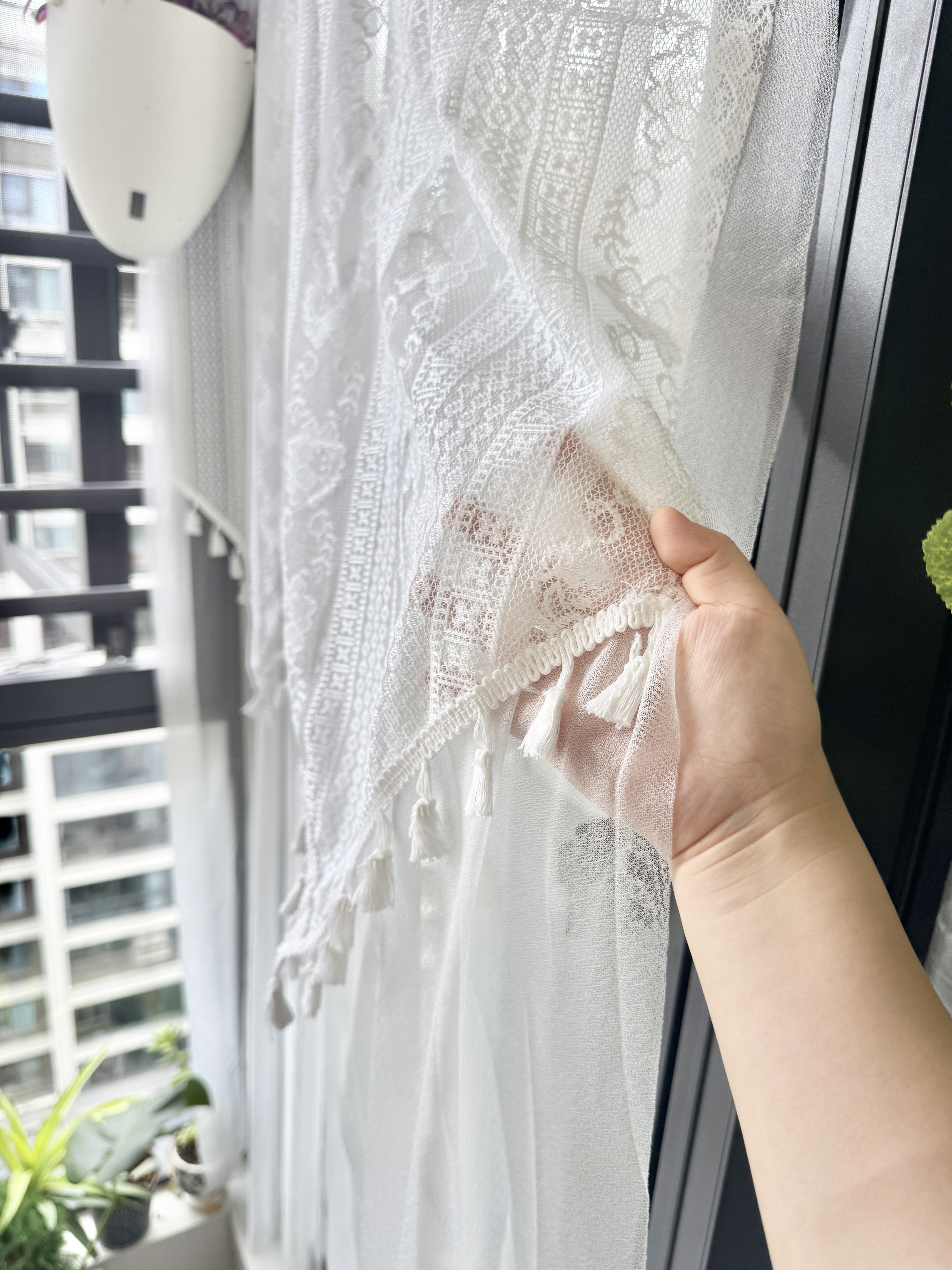 范爷家法式蕾丝门帘双层纱帘高级感隔断帘卧室免打孔遮光装饰隐私遮挡帘 实拍图