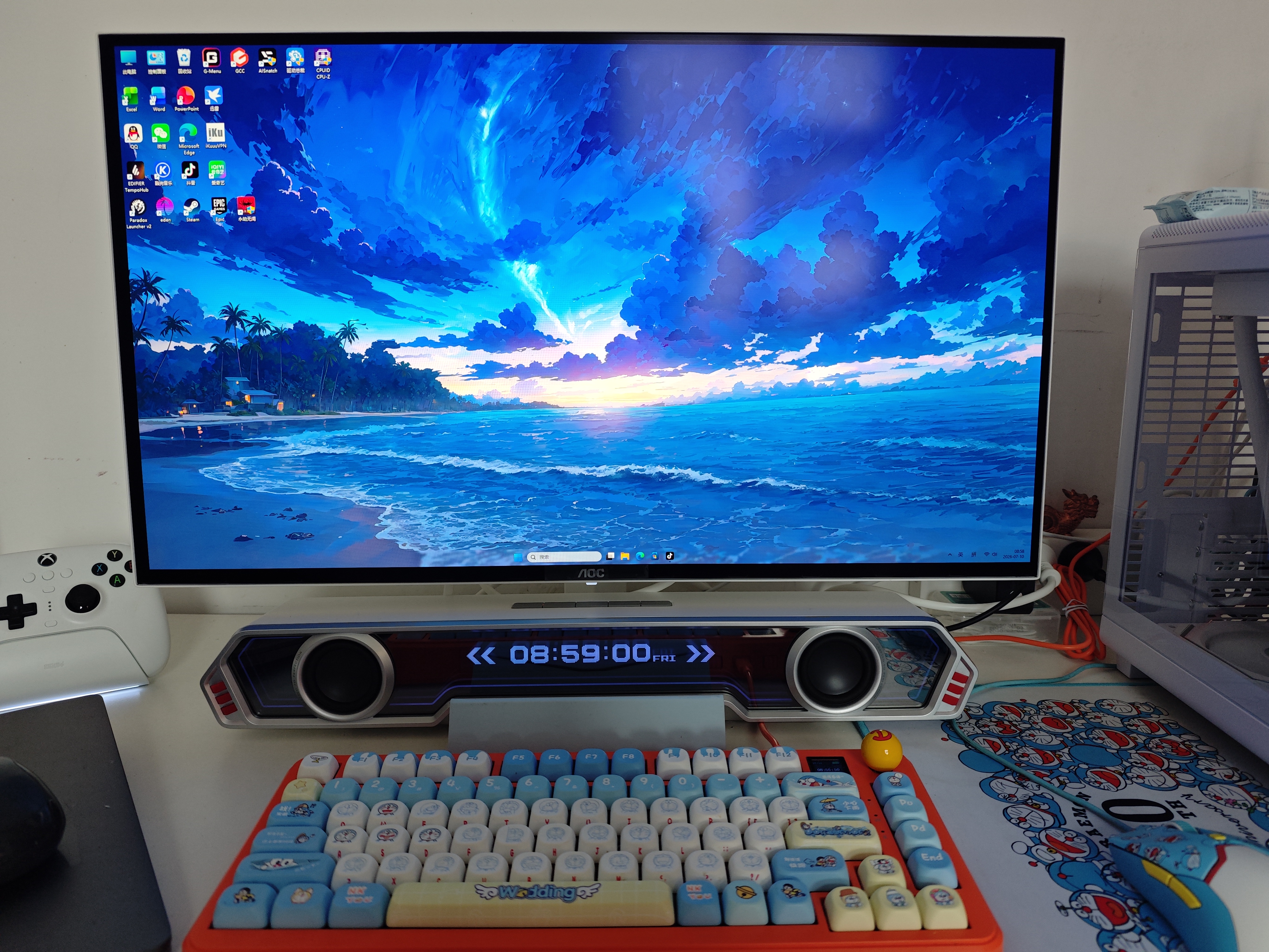 AOC 26.5英寸2K 原生280Hz 四代WOLED 10Bit HDR500 硬件低蓝光TUV 典雅白电竞游戏显示器Q27G4ZDP/WS 实拍图