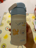 膳魔师（THERMOS）儿童保温杯学生吸管水杯萌宠系列保冷水壶316L不锈钢350ml  蓝 实拍图
