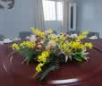 吕姆克仿真花假花绢花塑料花居家餐桌装饰摆件3头香槟色洋牡丹6支装5913 实拍图