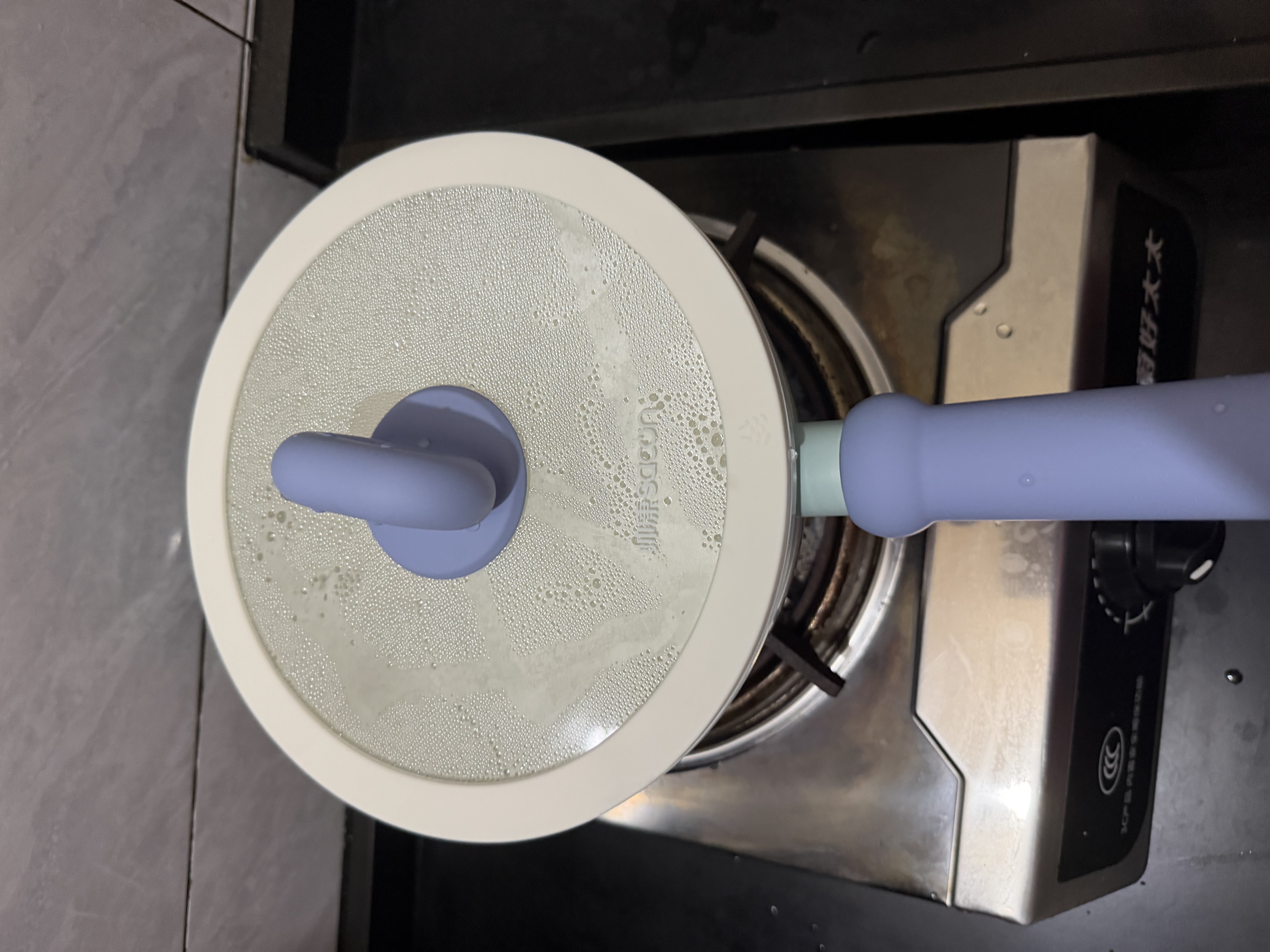 帅康（Sacon）奶锅不粘锅宝宝辅食锅婴儿小奶锅蒸煮一体陶瓷汤锅带蒸笼小锅20CM 实拍图
