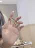 中国黄金（CHINA GOLD）黄金手链和田玉小桃花女足金转运珠花朵手饰情人节生日礼物送女友 【京速达】桃花手链 约0.3g 实拍图