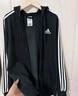 adidas休闲舒适三条纹立领夹克外套男装秋季阿迪达斯官方轻运动 黑色/白（推荐选大一码）   2XL 实拍图