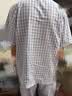 三枪（THREEGUN）睡衣男梭织纯棉英伦格子印花短袖长裤开襟翻领男士家居服套装 实拍图