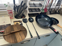 臻三环铁锅平底煎锅烤肉煎锅无涂层不易粘锅小平底锅辅食厨具 烤蓝木把 20cm 实拍图