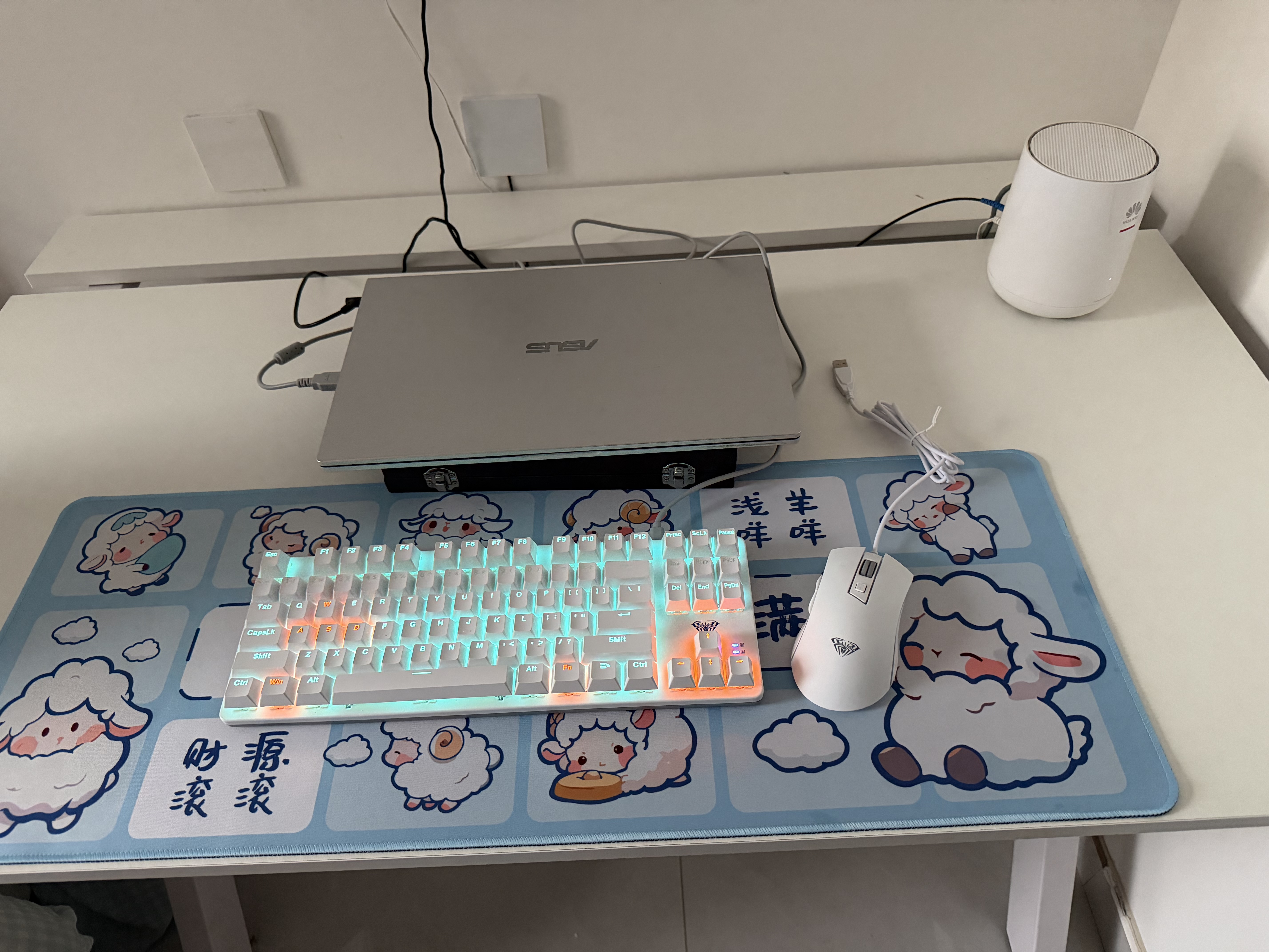 蔓斯菲尔（MSFE）电竞桌台式电脑桌X影系列二段式双人书桌办公学习ENF级实木生态板 实拍图