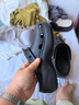 卡骆驰（CROCS）新款厚底云朵洞洞鞋送女友礼物206750 黑色   37-38 实拍图