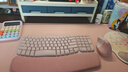 罗技（Logitech）Wave Combo 无线人体工学键鼠套装 垂直鼠标 无线蓝牙鼠标 办公键盘 无线键盘 蓝牙键盘 粉色 实拍图