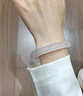 VTL冰种飘花天然白玉髓手镯白月光玛瑙玉手镯女翡翠色女520生日礼物 56圈口【90-100斤】 实拍图