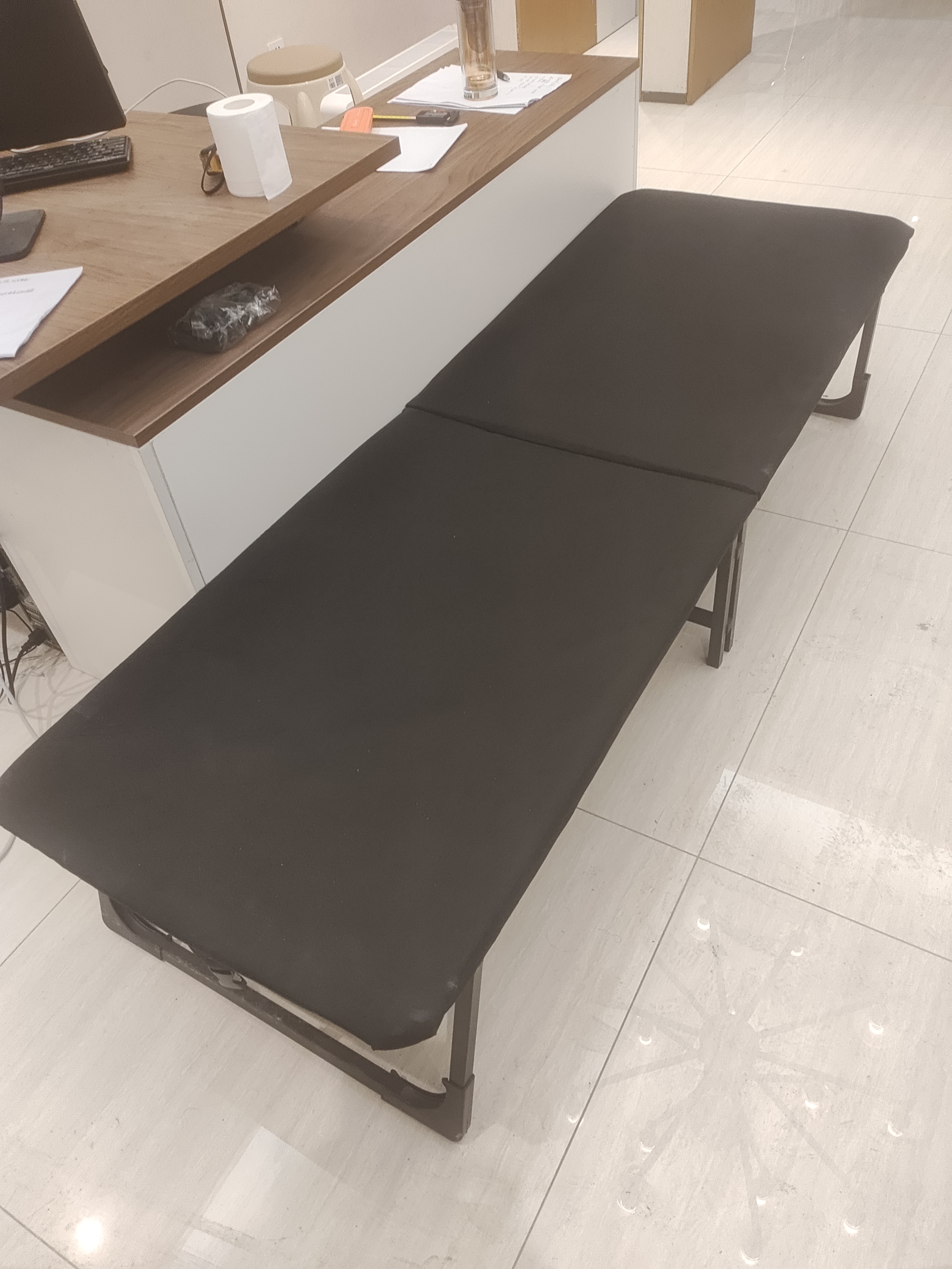 全品屋午休折叠床单人床办公室午睡床简易床医院陪护床家用折叠床 【黑色经典】舒适海绵款-宽60cm 加宽加粗方管 实拍图