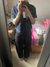 优衣库牛仔箱型衬衫/半袖/水洗产品女装男装衬衣483877 69 藏青色 XS 实拍图