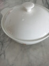 錦鳯 纯白骨瓷碗米饭碗汤碗景德镇餐具家用陶瓷大面碗汤锅高脚碗1个装 汤锅双耳品锅 实拍图