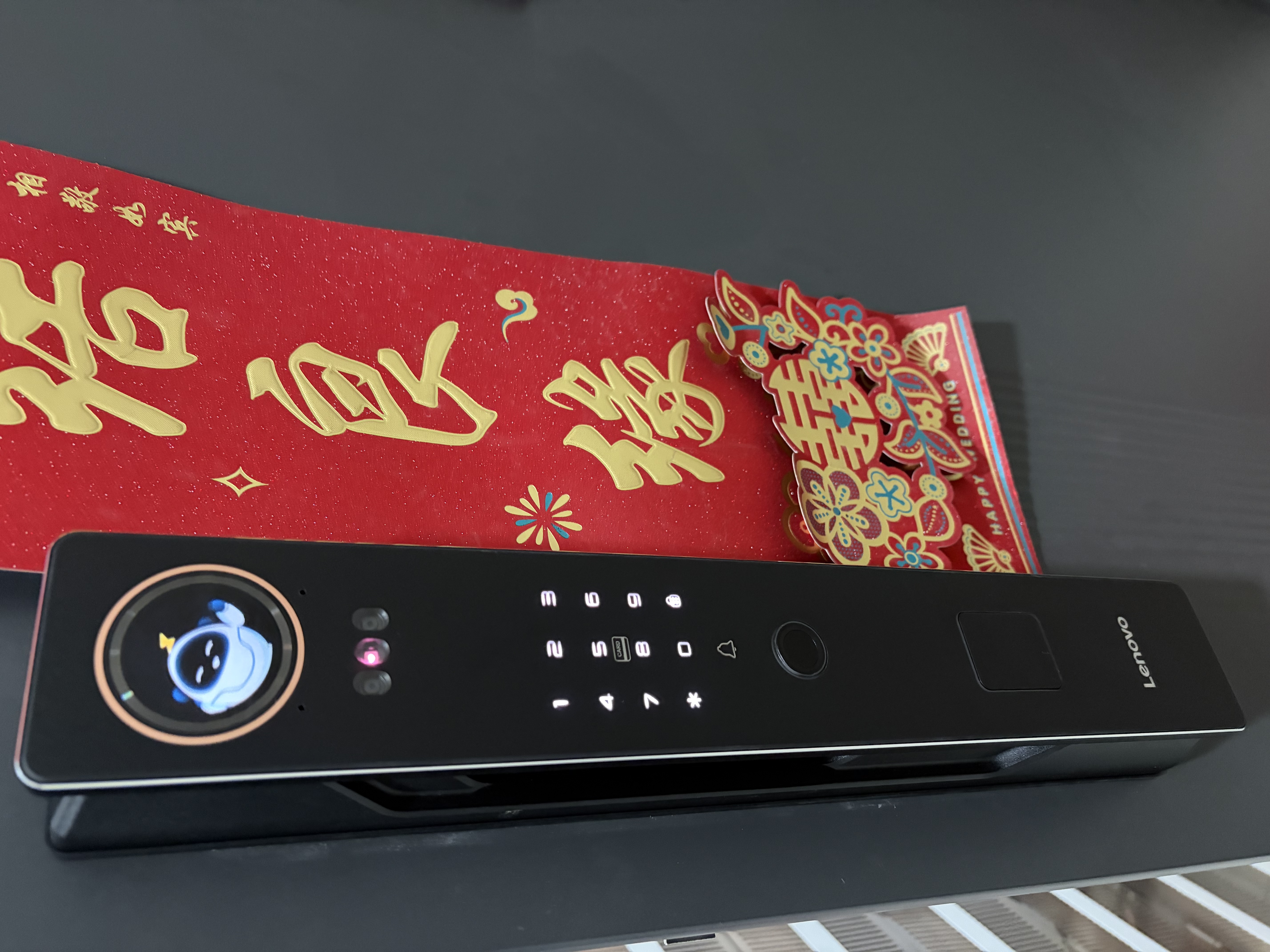 联想R30 智能门锁 指纹锁 3D人脸识别 AI智能 智能锁 电子锁 入户门 密码锁 全自动 猫眼 家用 防盗门 实拍图