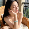 琦世魅天然a货冰种翡翠手镯飘花玉手镯女款2026新款玉镯子正品翡翠镯子 57MM圈口(真翡翠 假一赔十) 实拍图