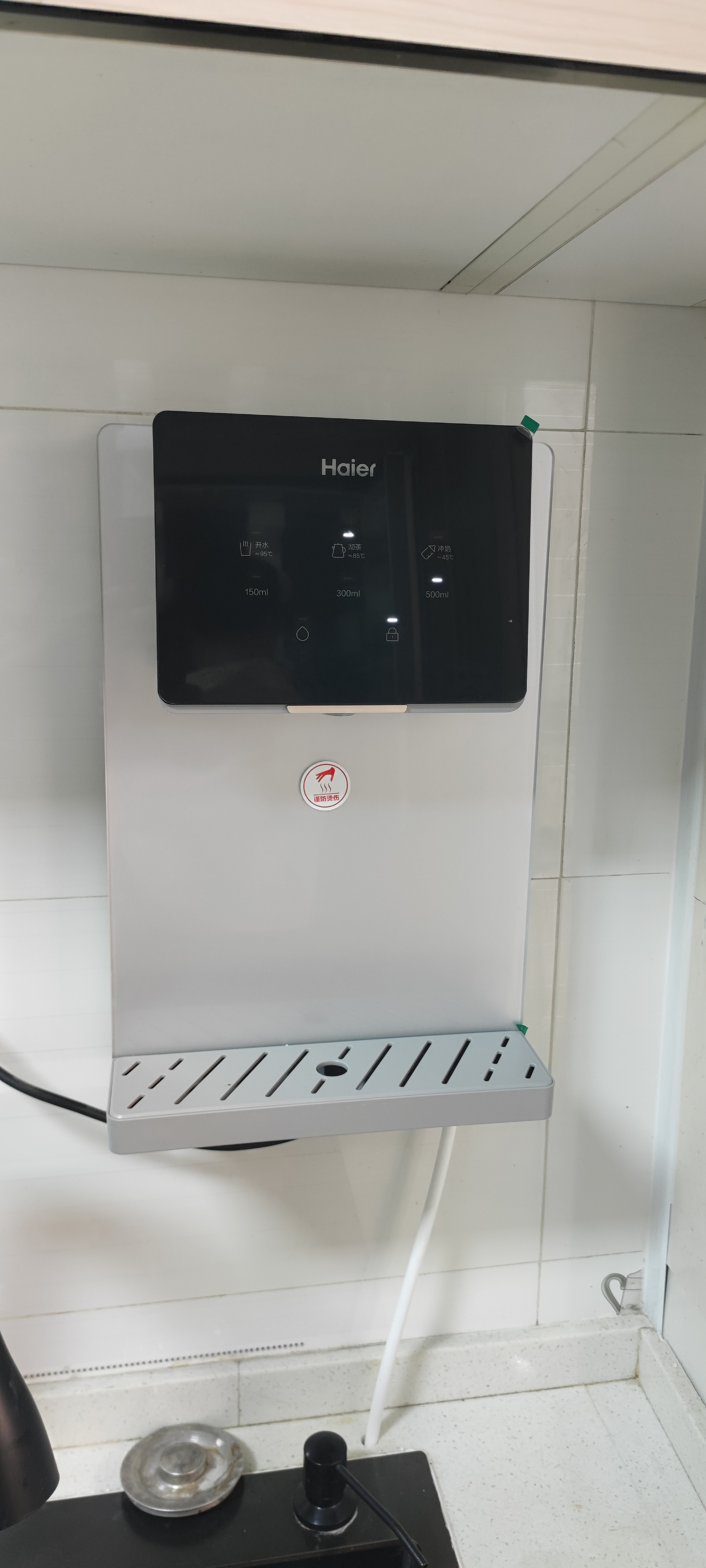 海尔（Haier）净水器家用厨下1200G流速母婴RO反渗透直饮净水机加热一体机餐边柜壁挂式管线机接自来水全屋套装 TOP即热管线机+净水器+爆款前置 实拍图