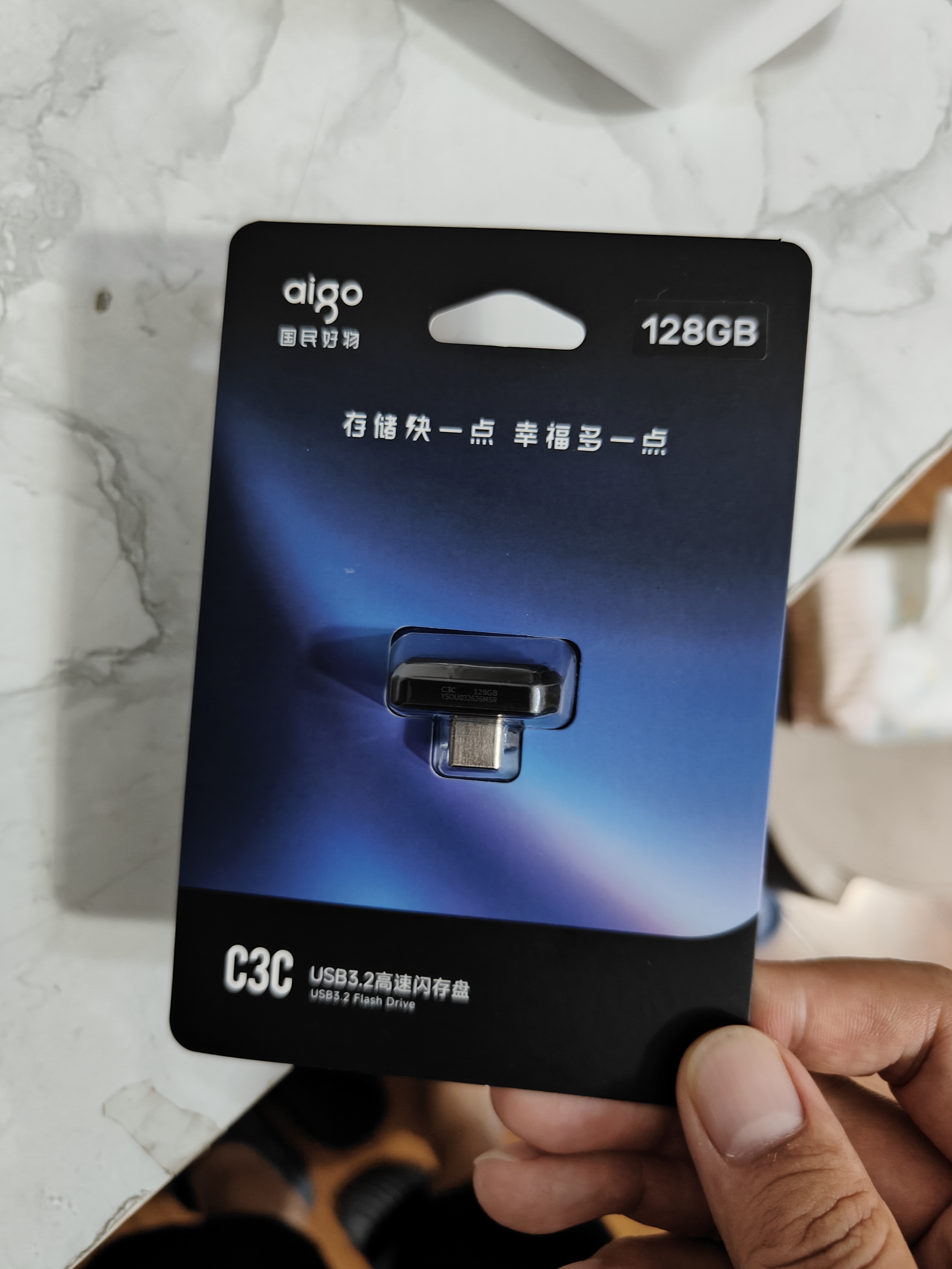 爱国者（aigo）128GB Type-C车载U盘迷你小巧C3C 读速450MB/s 车载哨兵U盘 行车记录仪U盘 高速学习办公优盘 实拍图