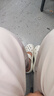 朴西女士夏季可外穿包头拖鞋甜美风溯溪 象牙白35-36 实拍图