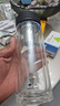 万象（WANXIANG）抗菌双层玻璃杯经典皮纹V19RgL商务便携泡茶杯290ML大容量家用杯 实拍图