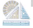 国誉(KOKUYO)学生考试绘图测量套尺(15cm直尺+三角尺*2+量角器)尺子套装 GY-GBA501 实拍图