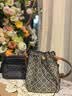 Tory Burch 汤丽柏琦  T MONOGRAM 提花斜挎水桶包女包 166414 Tory 海军蓝 405 OS 实拍图