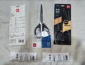 得力（deli）办公剪刀黑刃防锈中号180mm文具剪子快递刀裁缝剪刀家用生活手工剪纸刀办公用品 黑色6009-S 实拍图